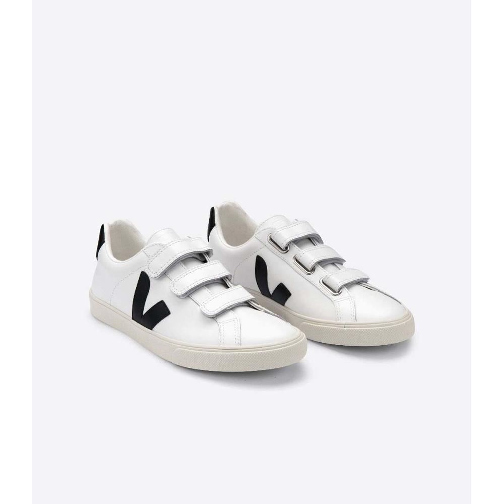 Veja 3-LOCK LEATHER Men's Sneakers White/Black | CA 300NWY